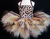 Girls Kitty  Cheetah  Tutu Outfit Size 7-8