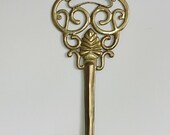 Large Vintage Brass Metal Key Wall Hanging Sculpture 23"