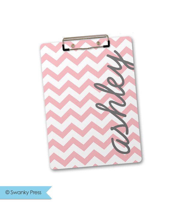 Personalized, Monogrammed Clipboard - chevron with dot initial Il_570xn