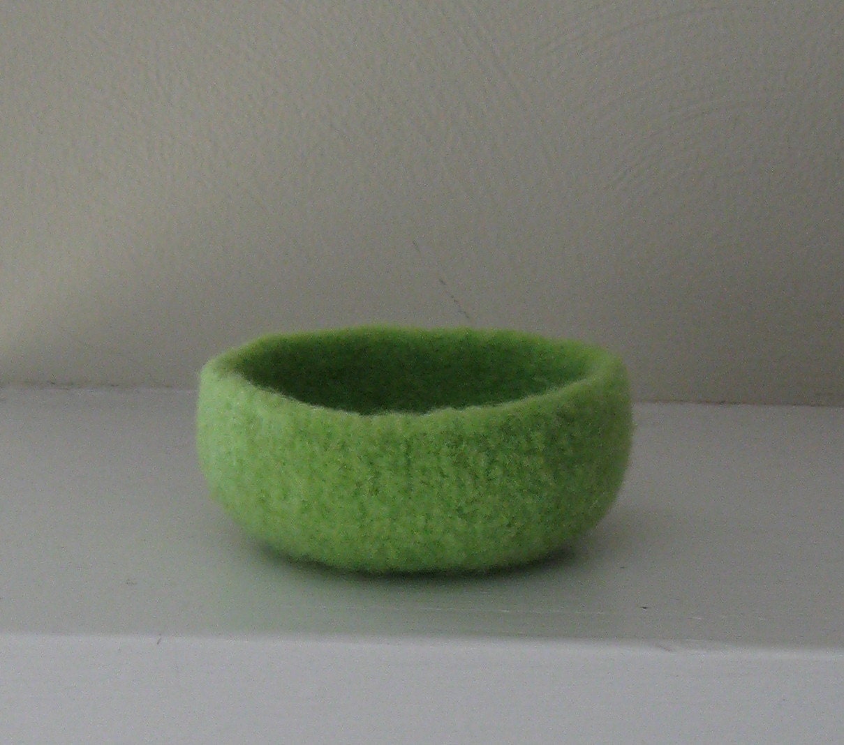 Apple Green Felted Mini Bowl - In Stock - Ready to Ship