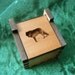 Winter Wolf Cedar Self Hinged Ring Box