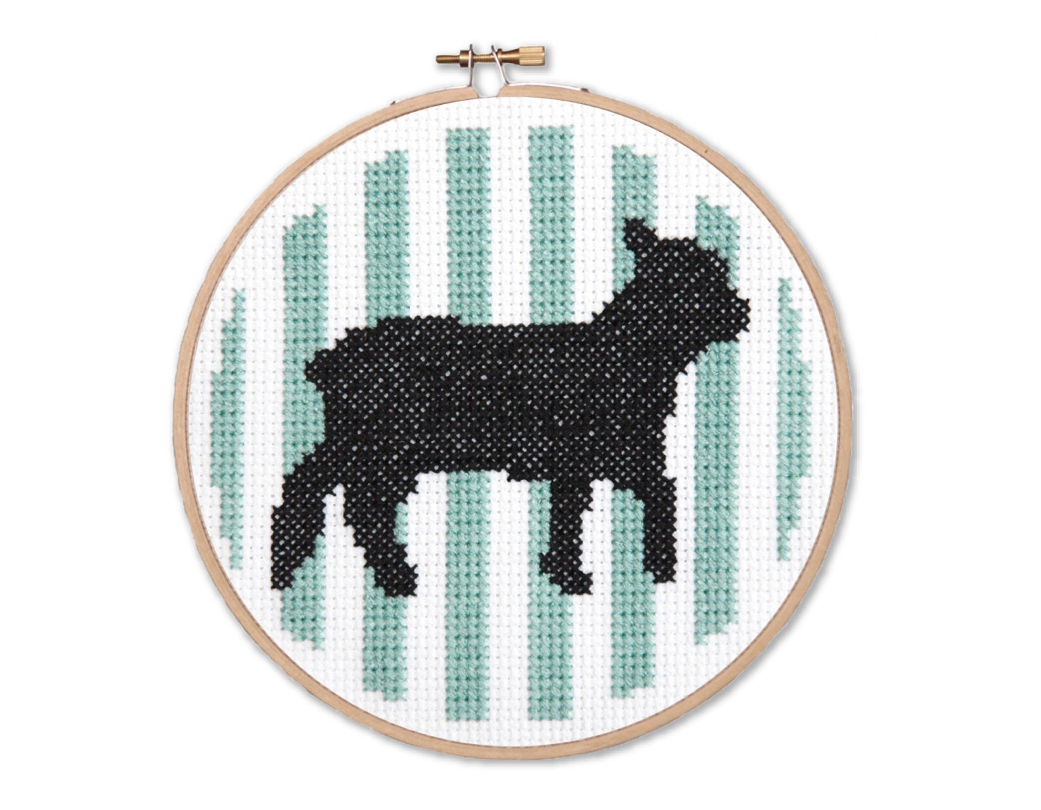 Cute Lamb Silhouette Cross Stitch Pattern Instant Download