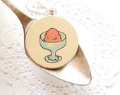 Strawberry Ice Cream Necklace