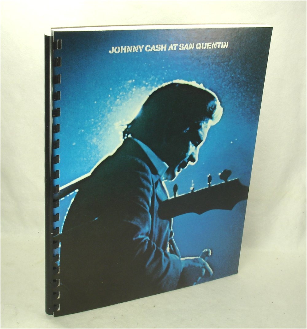 JOHNNY CASH At San Quentin - Recycled Record Jacket NoteBook Journal