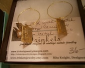 18K Gold-Plated Hoop Initial Earrings