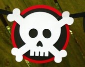 Pirate Life Skull and Crossbones Birthday Banner READY TO SHIP
