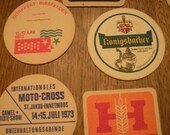 Set of 5 Vintage German Beer Advertising Coasters