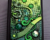 Book Safe Box, Secret Compartment, Lizard Skin Polymer Clay