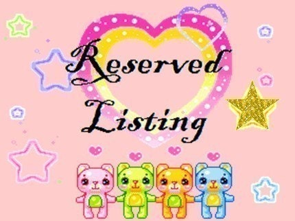 Reserved listing for laurathebowlady