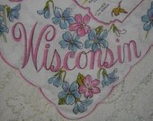 Vintage Wisconsin Hanky - Handkerchief Hankie