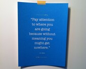 Winnie-the-Pooh.  art print.  A.A. Milne Quote. nursery art. child's room decor.