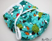 Waterproof diaper cover- Swim Sea Turtles One Size Ready to Ship