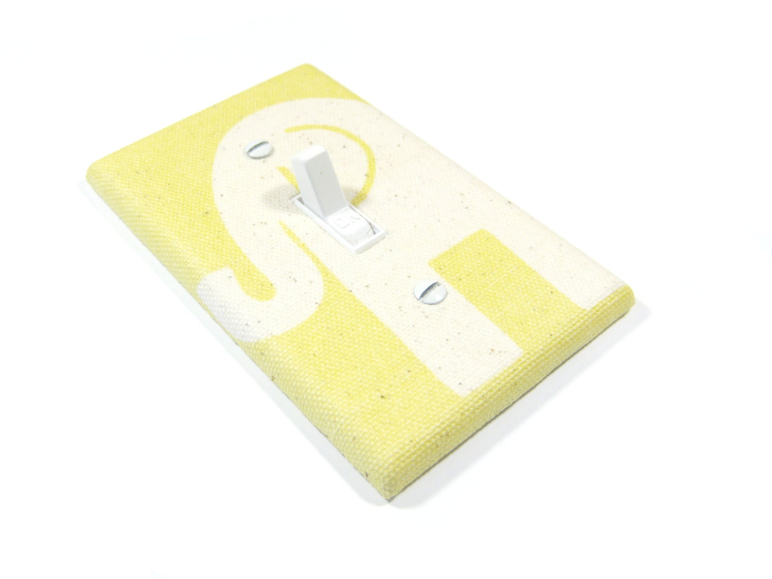 Elephant Nursery Decor Light Switch Cover Cream on Light Yellow Switchplate Switch Plate Decoration Boys Bedroom Jungle 1178