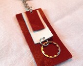 Oh Canada Recycled Leather and Hardware Pendant