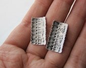 Impressions- Sterling silver  earrings.