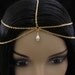 Headpiece Gold Head Chain Pearl circlet Headdress Hair Jewelry head piece headchain