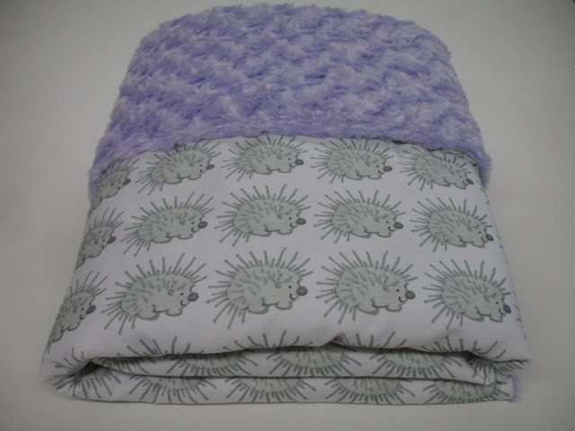 Porcupine My Friend Spike Profile Minky Baby Blanket READY TO SHIP 34 x 35 On Sale