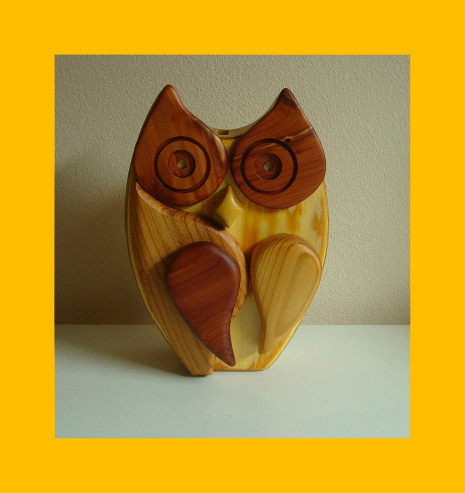 Owl Bank Handmade from Reclaimed Wood