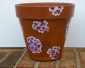 Hydrangea Flower Pot Hand Painted Hydrangeas Flower Pot