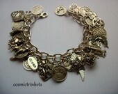 Astrology Zodiac Signs Silver Tone Charm Bracelet