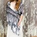 Women 100% 28 gm silk scarf, Hand painted Wings and feathers, stunning unique and useful, perfect gift