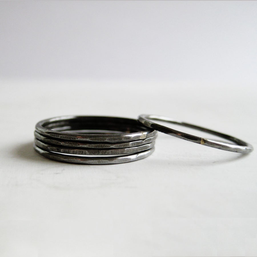 Steel Stacking Rings Set of 5