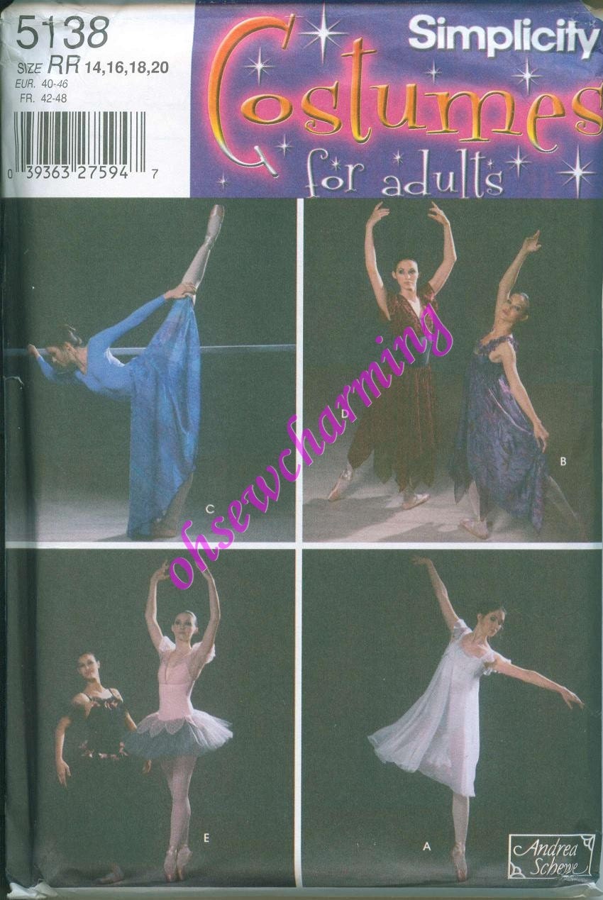 Ballet Dress Dancer Sewing PATTERN Simplicity by OhSewCharming