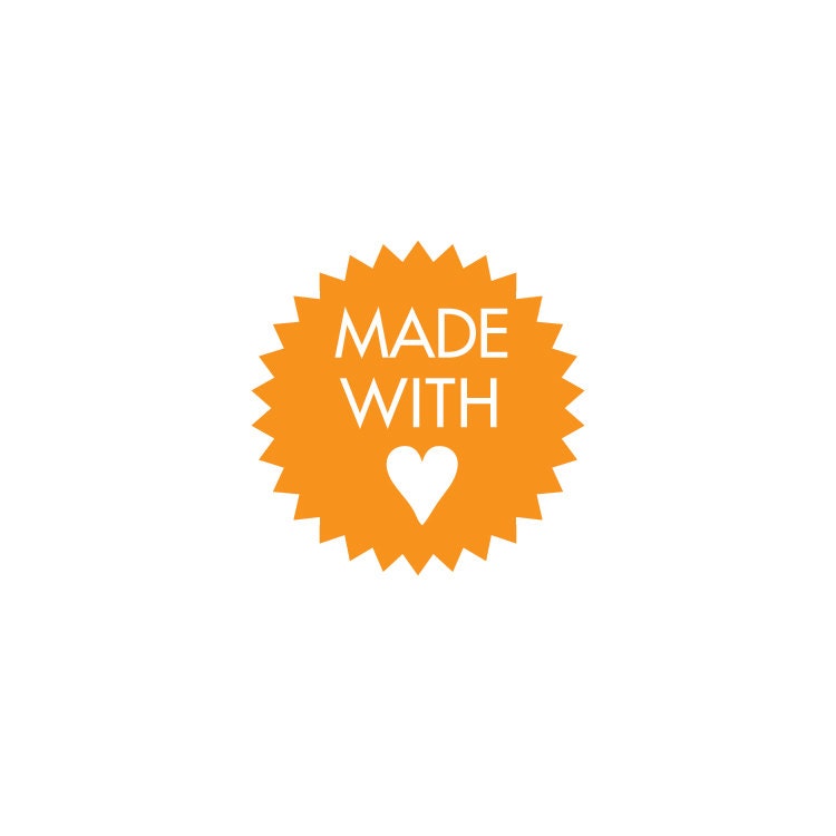 Made With Heart Rubber Stamp (Wood Mounted), Petite Starburst Design