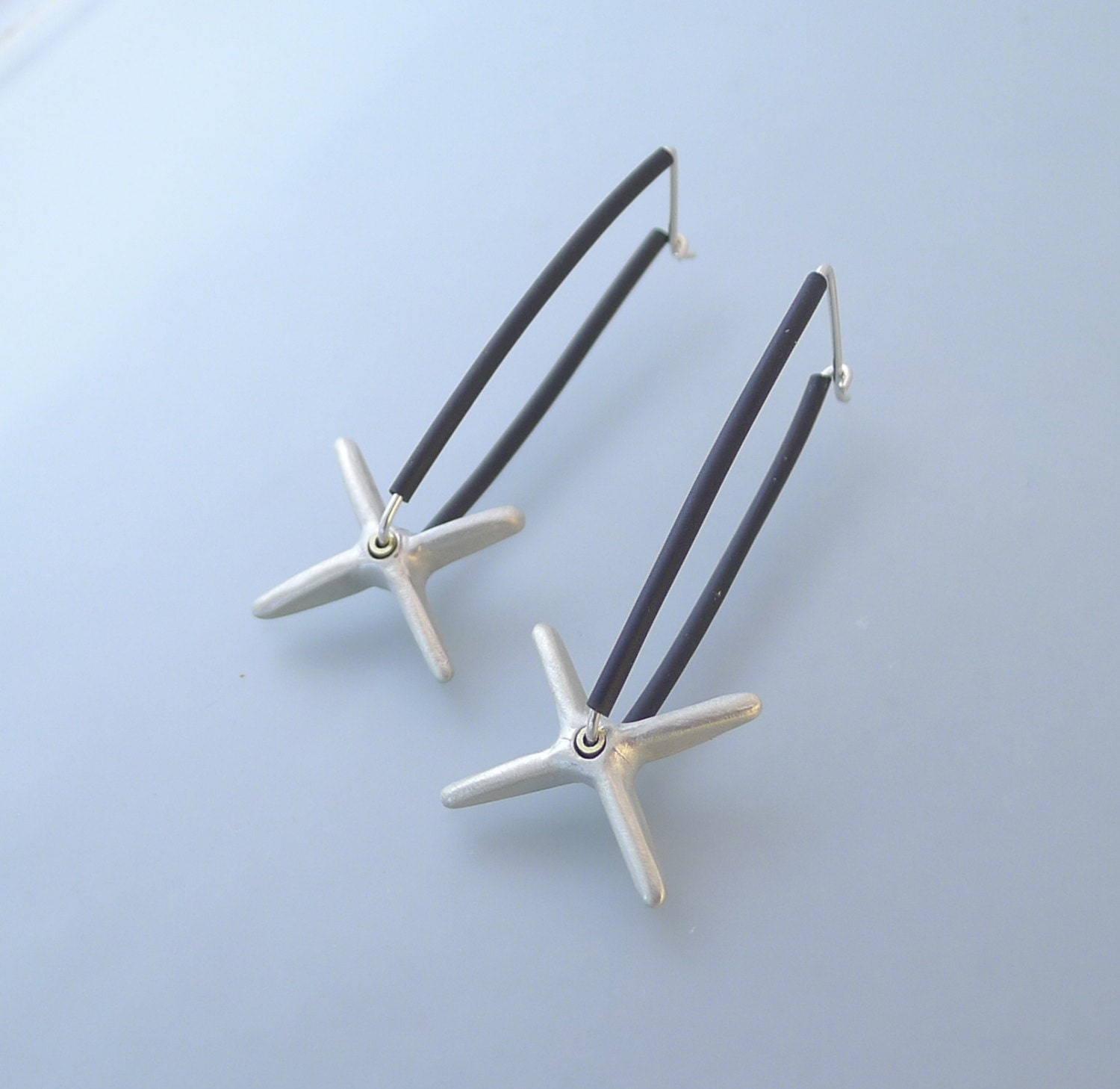 Sterling Silver Stylized Propeller Earrings - E1840