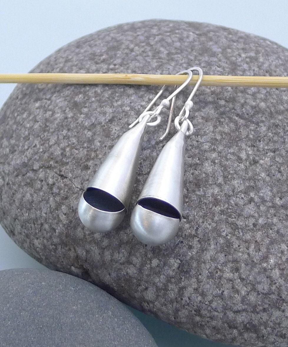 Quirky Sterling Silver Cone earrings - E1930