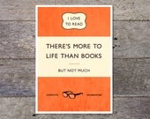 There's More To Life Than Books - penguin style typographic book cover