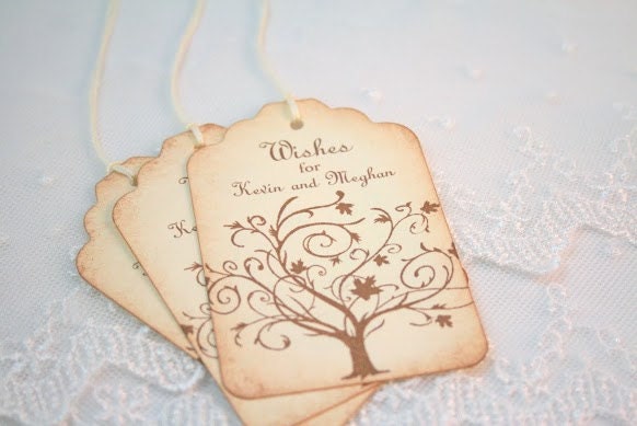 Wish Tree Wedding Tags Wishing Tree Tags Guest Book Alternative Vintage Tree