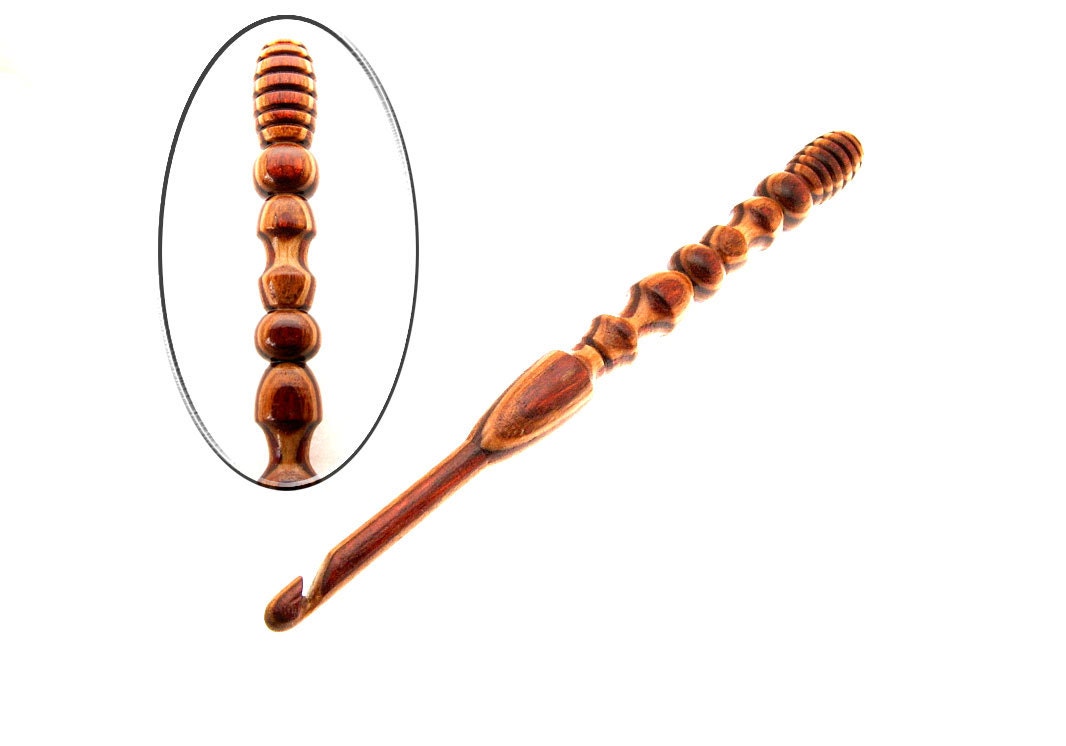 Handmade Wood Crochet Hook Desert Sand Wood size K