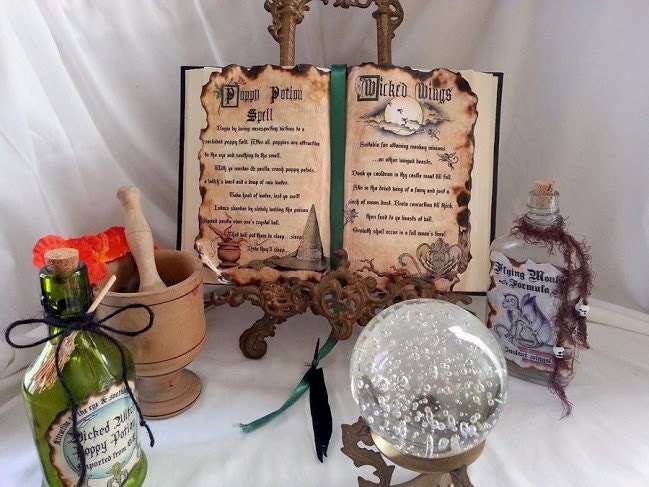 WICKED WITCH Poppy potion poison flying Monkey Wings Spell altered BOOK prop Wizard of Oz