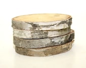 Birch Wood Coasters Set of 4 Natural