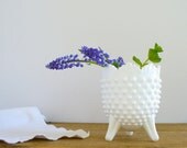 Fenton Hobnail Scalloped Footed Milk Glass Vase