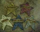 Primitive Americana Summer Flat Star Ornaments....WOW