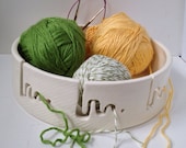 Jumbo 10" Yarn Bowl in White