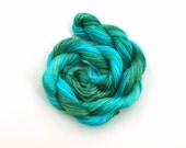 Hand dyed stranded cotton embroidery floss, 20m skein - turquoise, light green, sage green, khaki