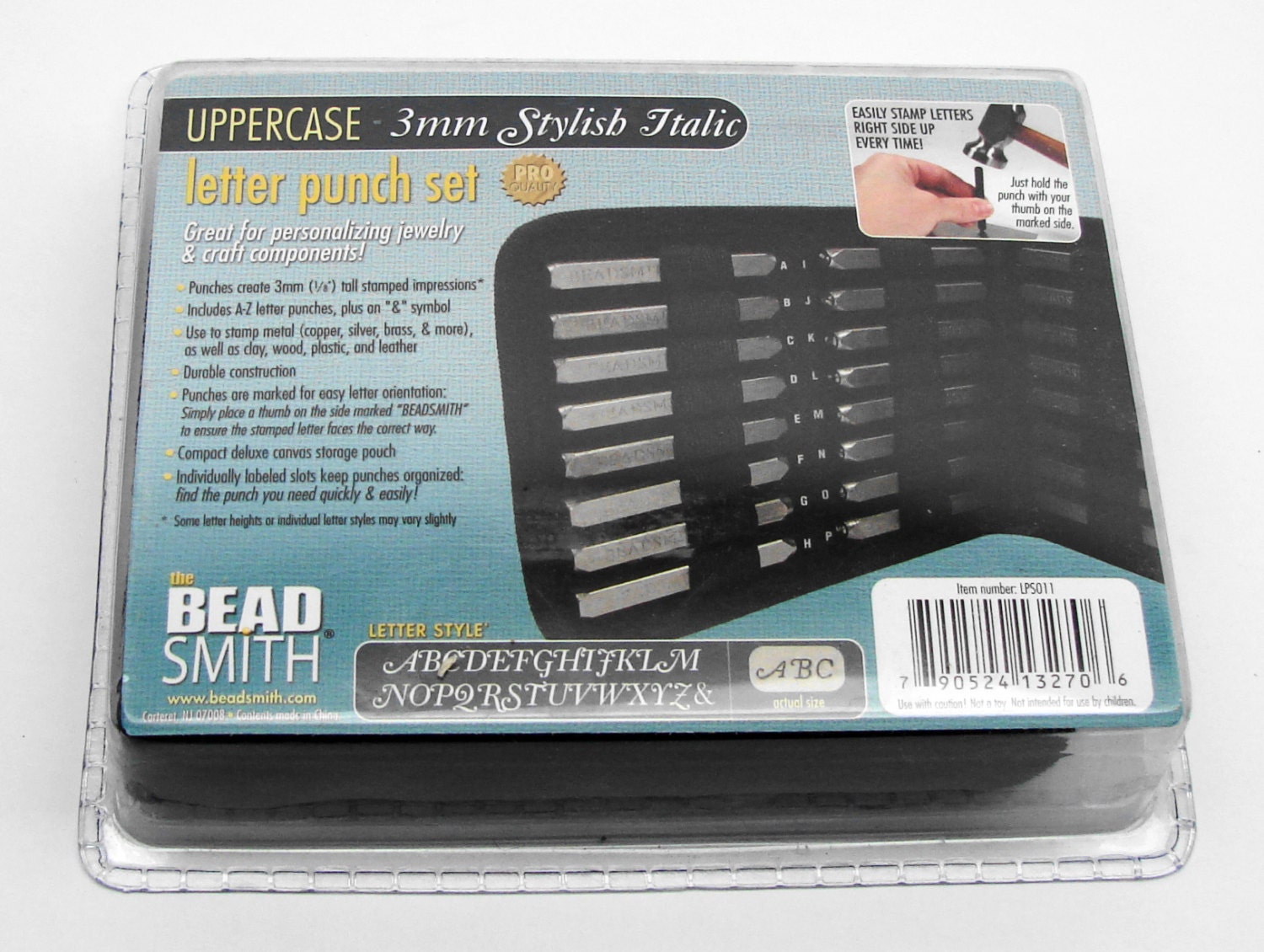 3mm Stylish Italic Uppercase Punch Set 27 Pc.