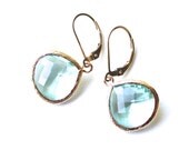 TenThings. LAGUNA. green amethyst. gold. earrings.