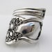 Silver Art Nouveau Orange Blossom Size 7 Wrapped 1910 Floral Rogers Spoon Ring Silverware Antique