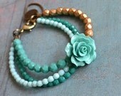 Summer Souvenir - bracelet with semi precious stones and glass stones