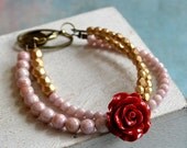 Summer Souvenir - bracelet with semi precious stones and glass stones