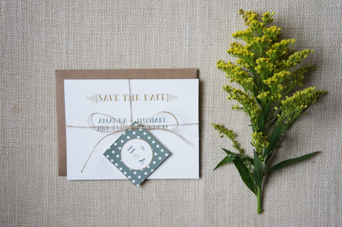 Rustic Garden Save the Date Cards