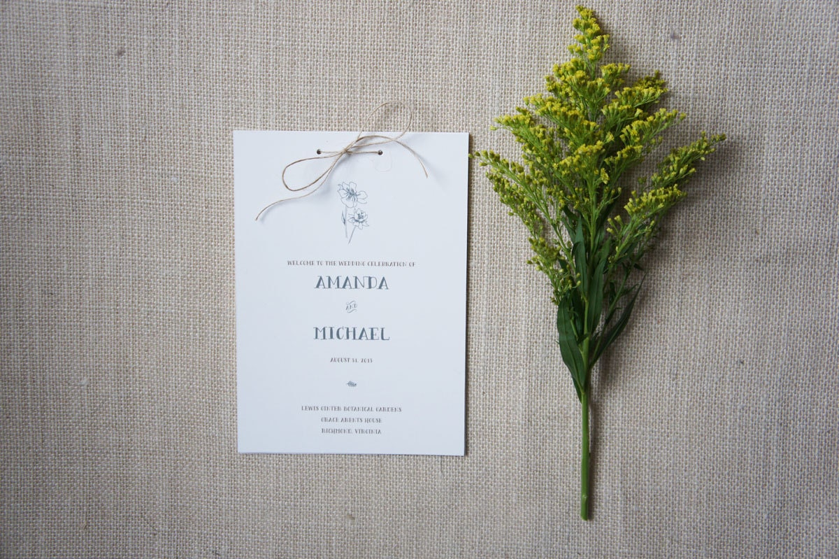 Rustic Garden Wedding Programs