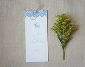 Rustic Lace Wedding Programs