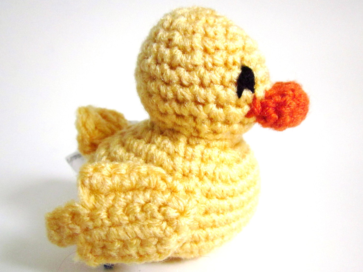 Yarn Duck Amigurumi: Crocheted Doris Duck Stuffed Toy in Yellow and Orange Washable Yarn - Handmade and Designed by The Silver Hook