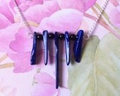 Sterling Silver Lapis Stick Beaded Necklace