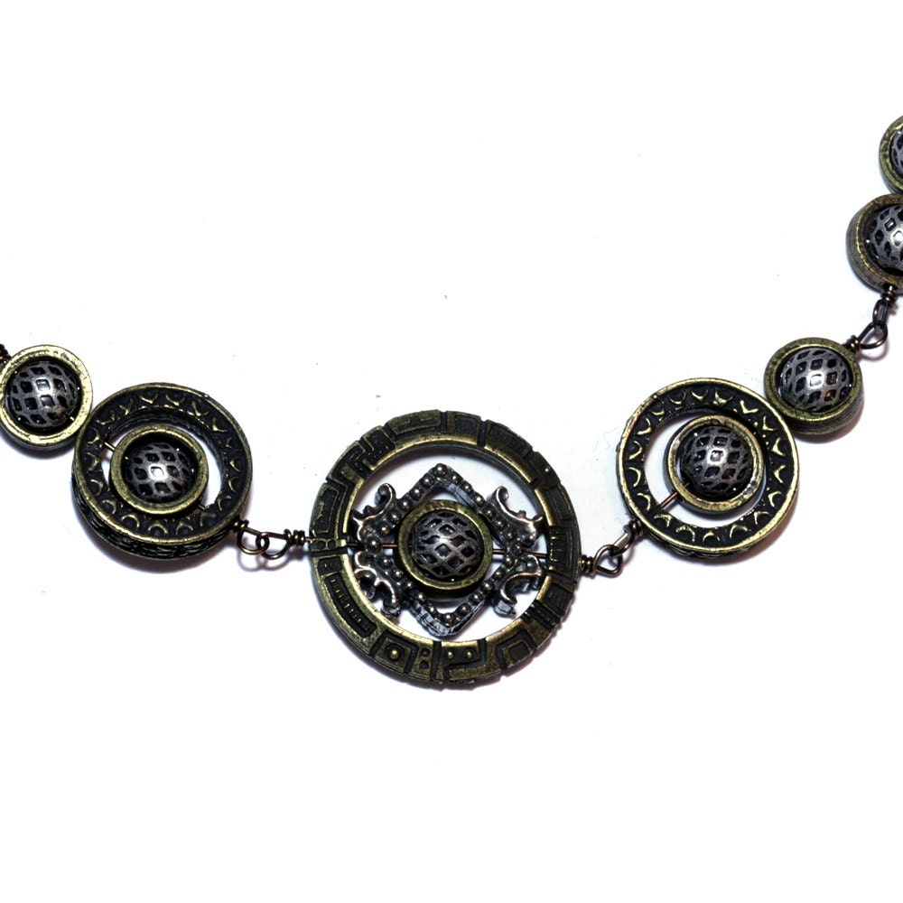 Cybersteam Jewelry - Necklace - Mixed Metal Tone Star Gate